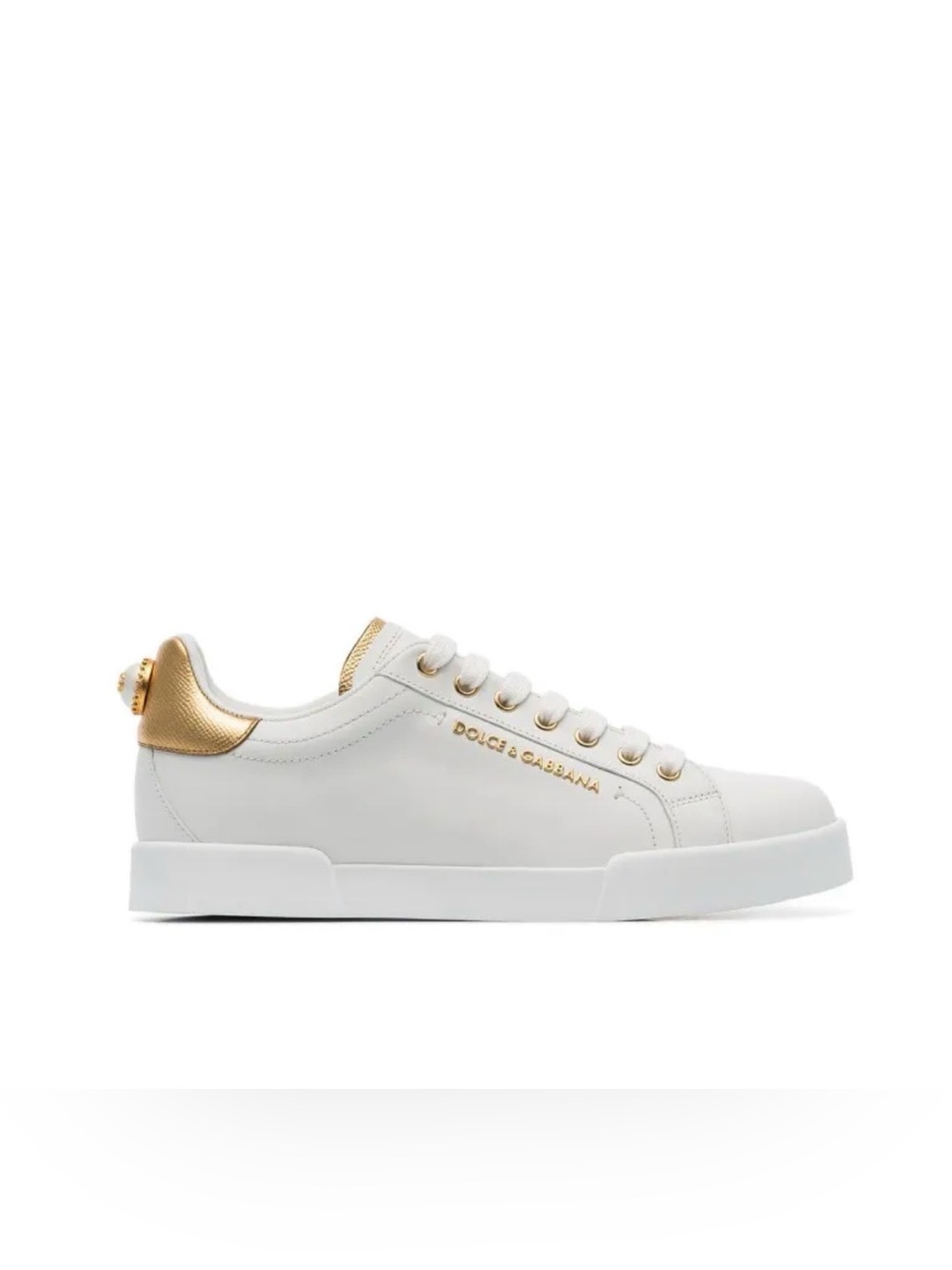 Dolce & Gabbana Calfskin nappa Portofino sneakers with lettering Size 41